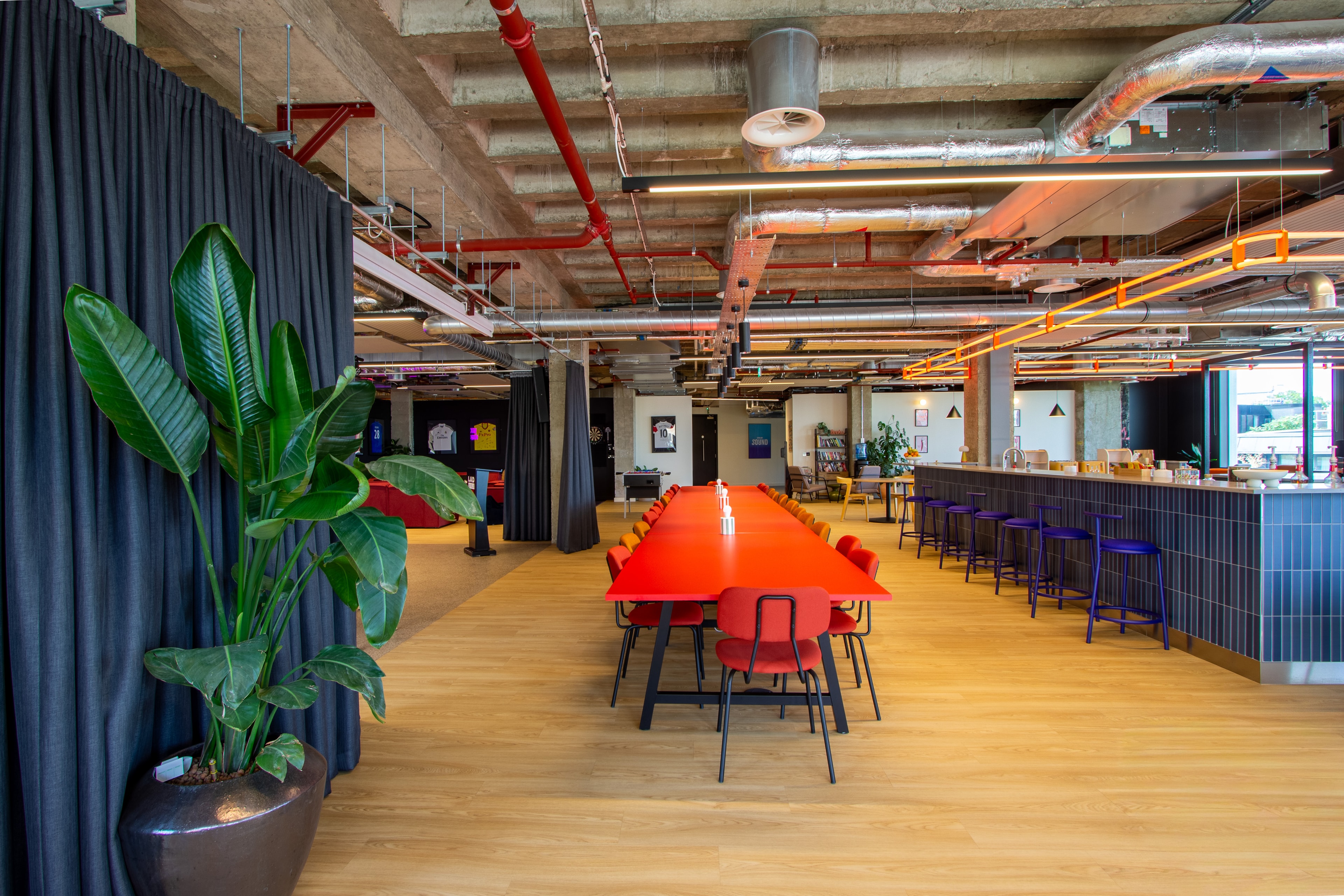 Creative office breakout space lounge